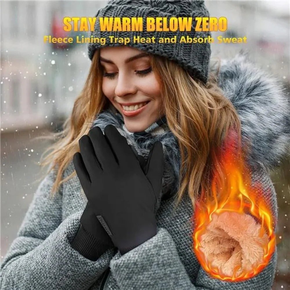 Unisex Winter Gloves Waterproof Snow Warm Gloves Touchscreen Finger